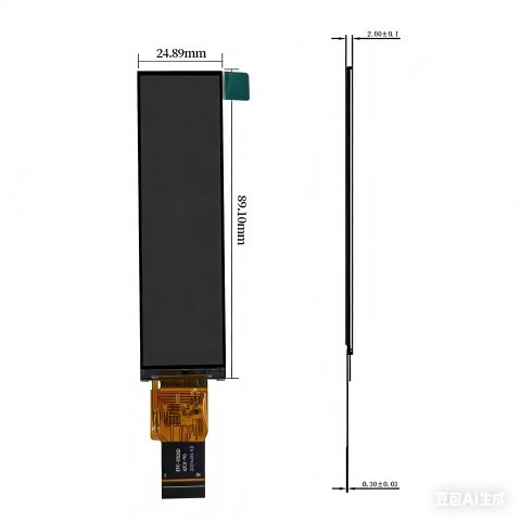 3.49 resolution 172 * 640 TFT LCD display screen 3